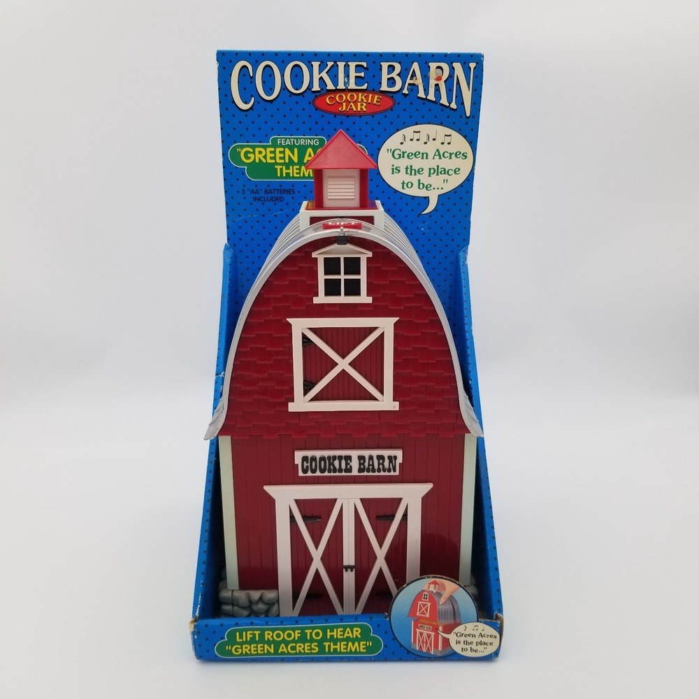 Brand New Cookie Jar that Plays the Green Acre's Theme Song when Opened! Tested